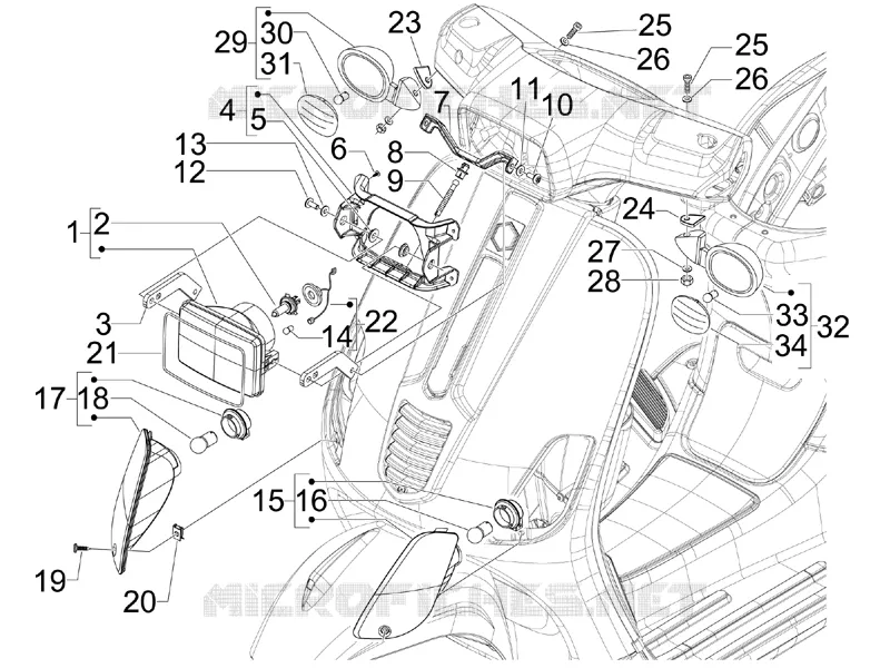 Front headlamps - Turn signal lamps
