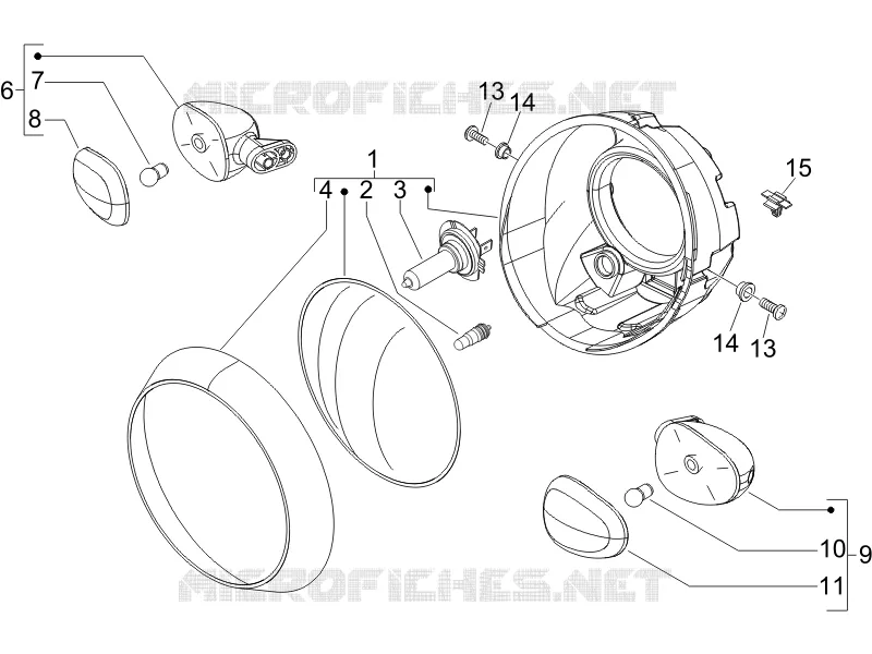 Front headlamps - Turn signal lamps