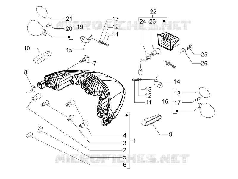 Rear headlamps - Turn signal lamps