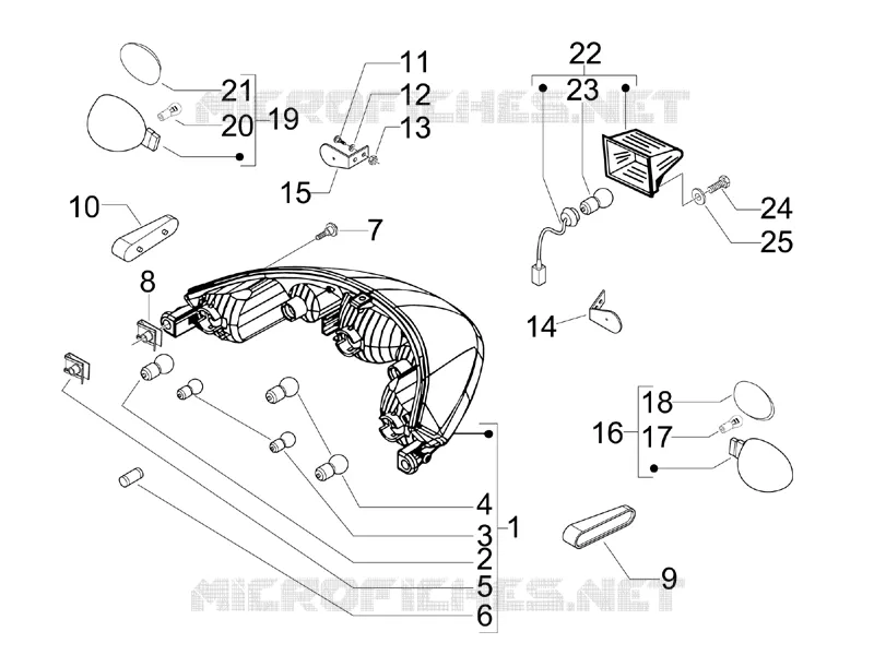 Rear headlamps - Turn signal lamps