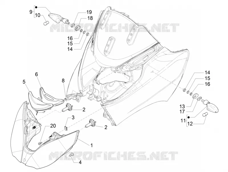 Front headlamps - Turn signal lamps